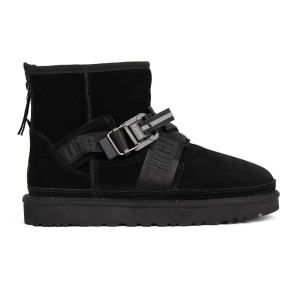 Men`s UGG Classic Ultra Mini Hybrid Strap Short Boots Black