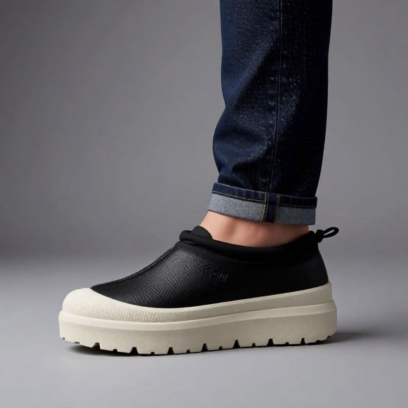 Мужские слипоны Ugg Mens Tasman Hybrid Leather Black