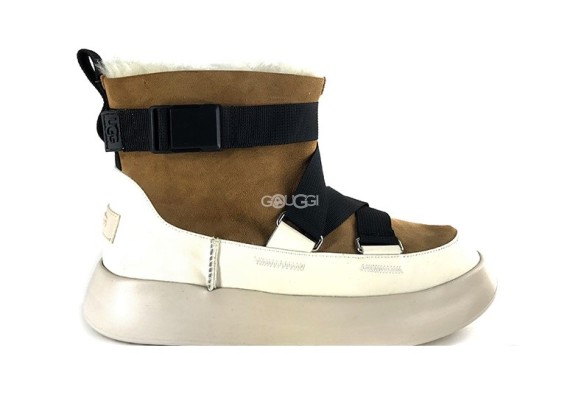 Женские мини угги Ugg Classic Mini Boom Buckle Boot Chestnut