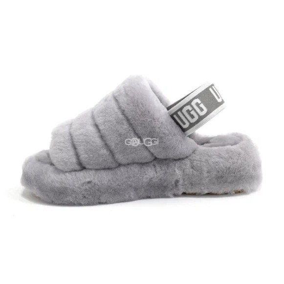 Женские сандалии Ugg Fluff Yeah Slide Light Grey