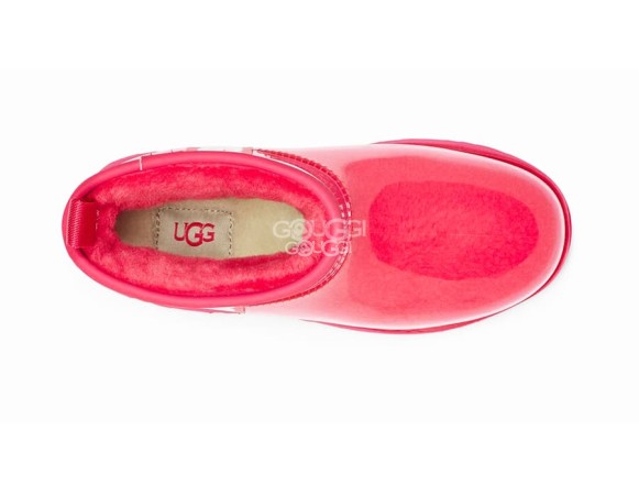 Детские прозрачные мини угги Kids Classic Clear Mini Hibiscus Pink
