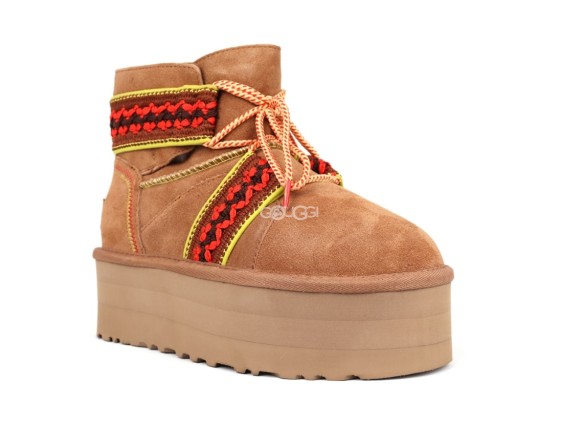 Женские угги Classic Mini II Braid Platform-Org