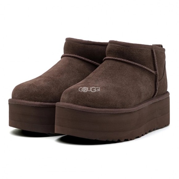 Женские ультра мини угги на платформе UGG Classic Ultra Mini Platform Burnt Cedar