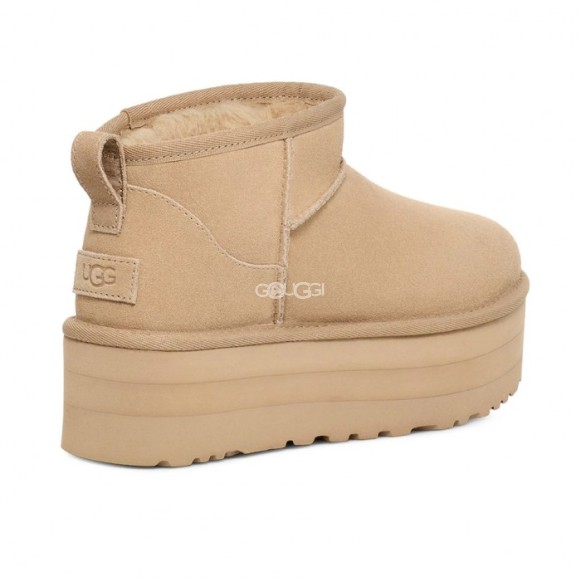 Женские ультра мини угги на платформе UGG Classic Ultra Mini Platform Mustard Seed