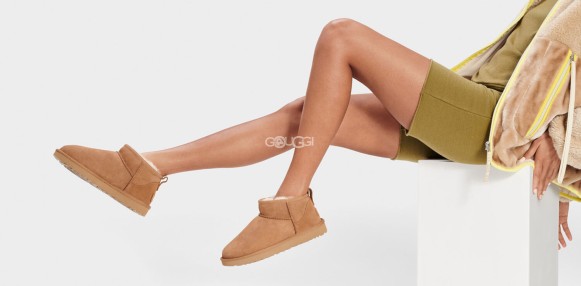 Женские ультра мини угги Ultra mini Chestnut