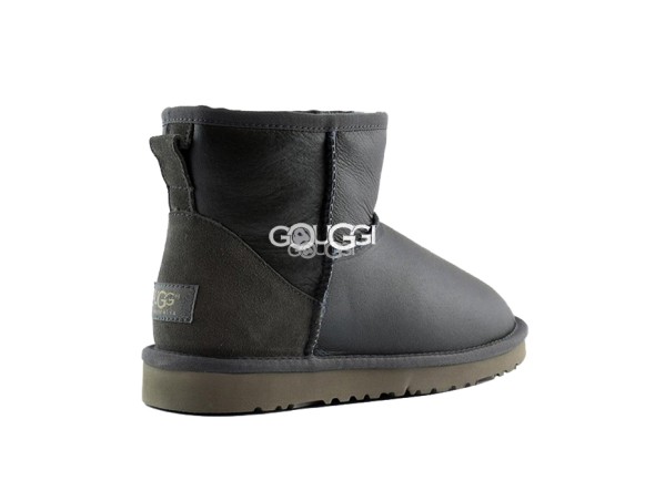 Женские мини угги Classic Mini Metallic Grey