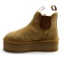 Женские короткие угги на платформе Ugg Chelsea Platform Beige