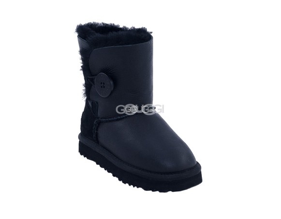 Детские угги с пуговицей Kids Bailey Button Metallic Black