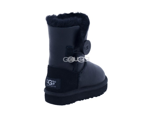 Детские угги с пуговицей Kids Bailey Button Metallic Black
