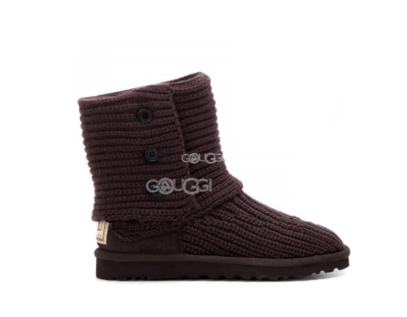 Женские вязаные угги Classic Cardy Chocolate