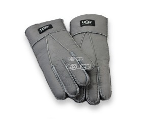 Мужские меховые перчатки Leather Capuccinno - 10038