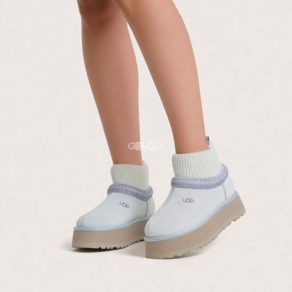 Женские слипоны на платформе UGG Tazz Knit White