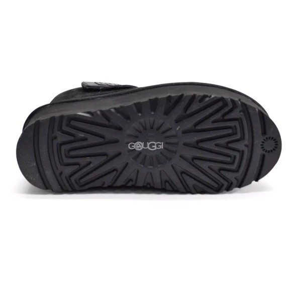 Женские короткие угги на платформе Ugg Classic Short Suede Platform Black