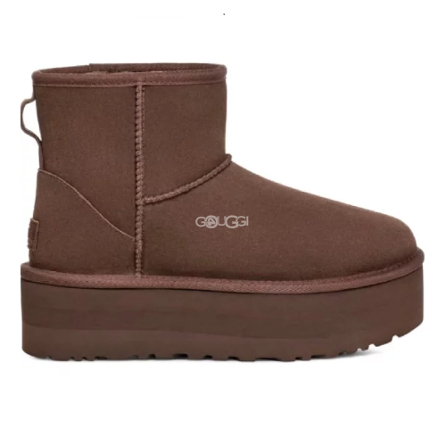 Женские мини угги на платформе UGG Mini Platform Chocolate